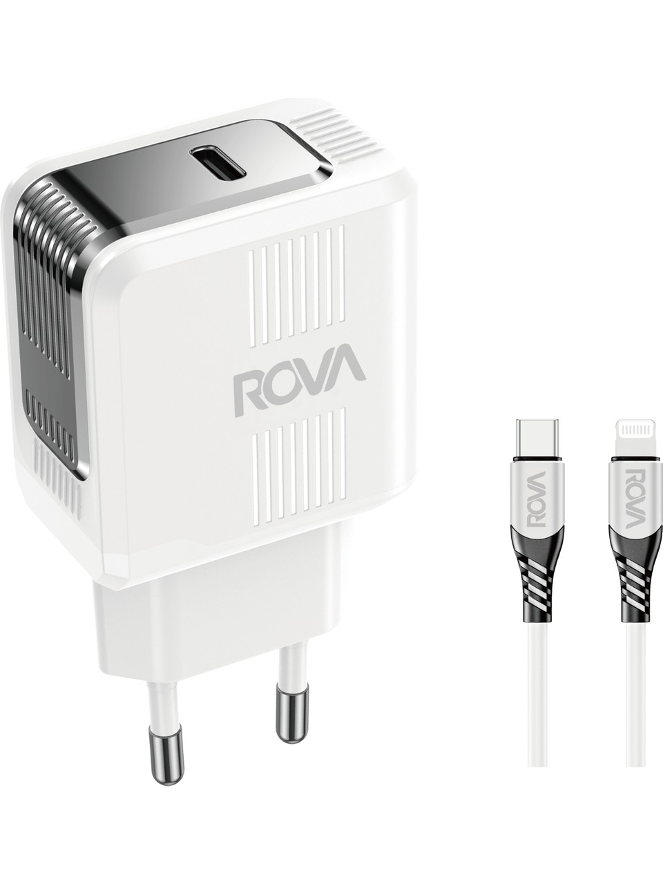 KVK TEKNİK SERVİS GARANTİLİ(1YIL) iPHONE Rova SB110L PD  iPhone Kablolu Şarj Başlığı Set 20W