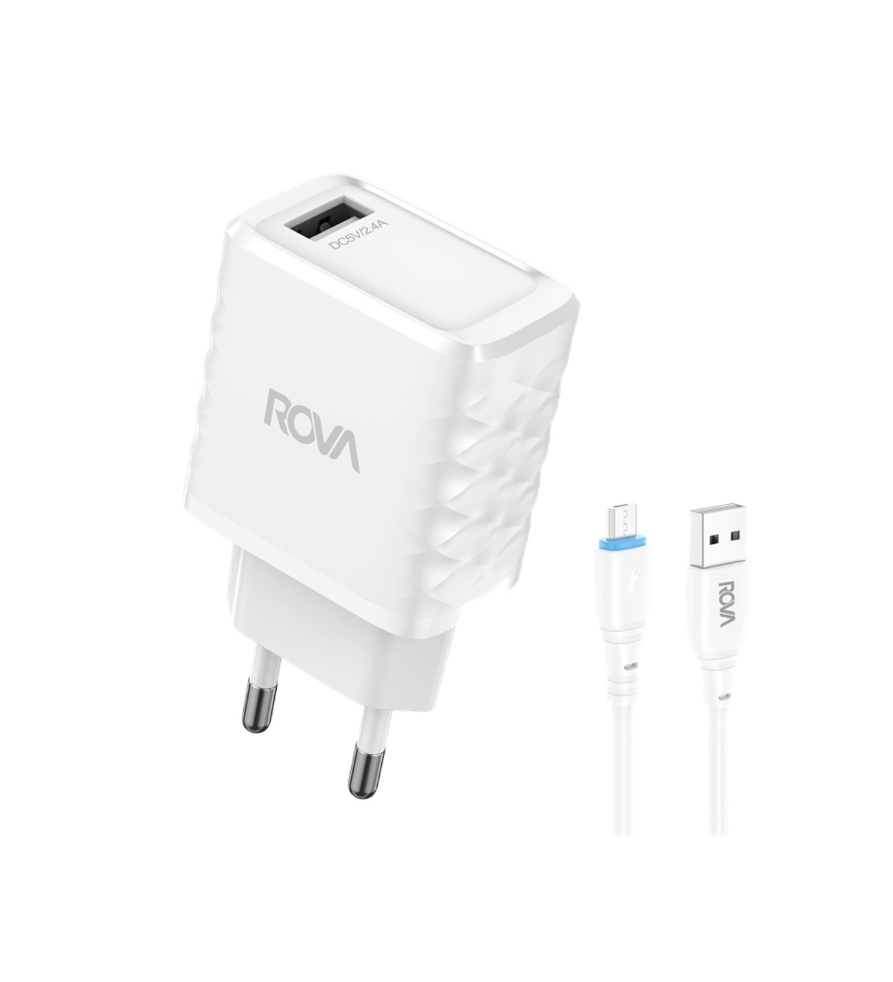 Rova SB114M A Giriş 2.4A Micro Kablolu Şarj SETİ 12W - KVK Teknik Servis Garantili