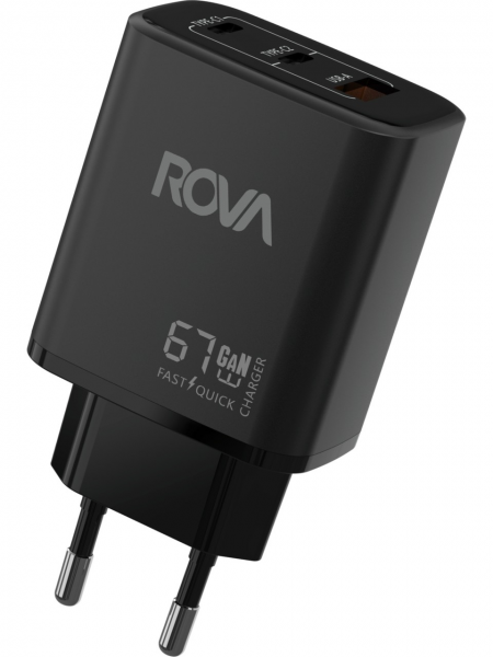 KVK TEKNİK SERVİS GARANTİLİ(1YIL) ROVA SB120/ 67W ÜÇ ÇIKIŞLI HIZLI ŞARJ STİ(ADAPTÖR+KABLO) ROVA SB120