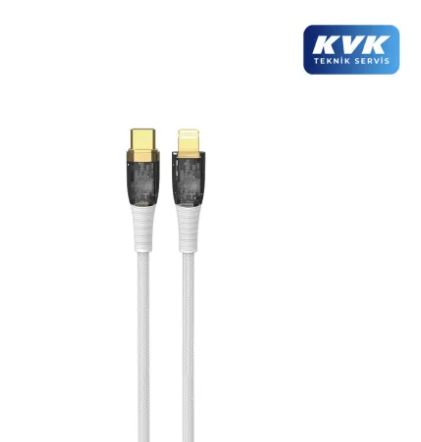 KVK TEKNİK SERVİS GARANTİLİ(1YIL) ROVA KB223/30W TYPE-C TO LIGHTNING HIZLI ŞARJ VE DATA KABLOSU/KIRILMA ÖNLEYİCİ METAL BAŞLIK+ÖRGÜ SARGI