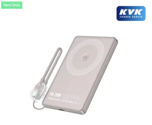 KVK TEKNİK SERVİS GARANTİLİ(1YIL)Rova PWS629G Powerbank ve Taşınabilir Şarj Cihazı - 5000 mAh/MAGSAFE